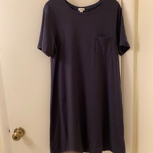Cuyana Navy Blue T-Shirt Dress